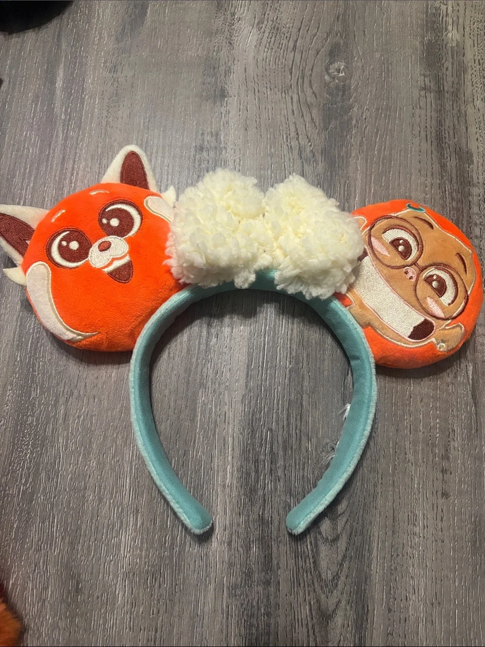 Kids Plush Character Headband in Orange and Light Blue